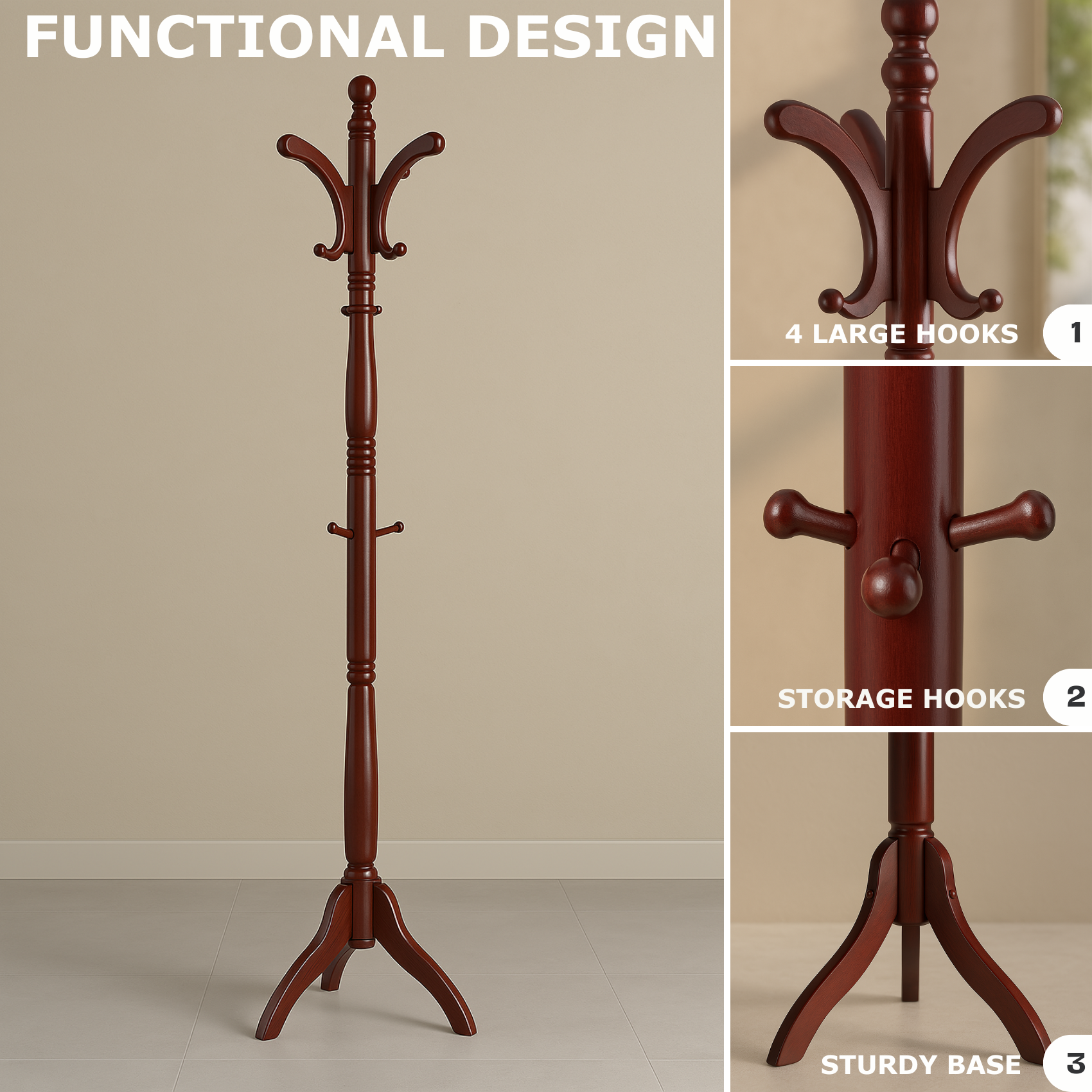 Wooden Coat Stand
