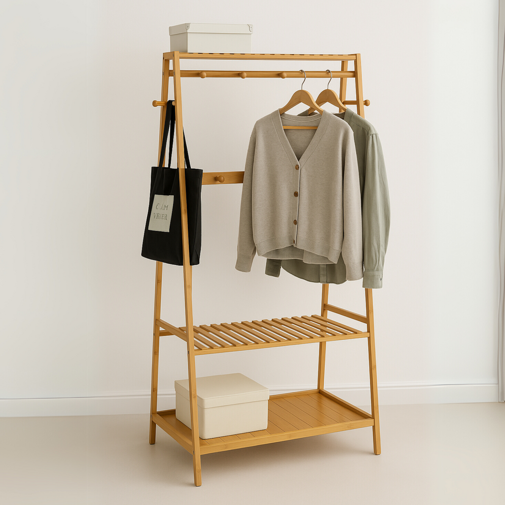 Wooden Clothes Rack