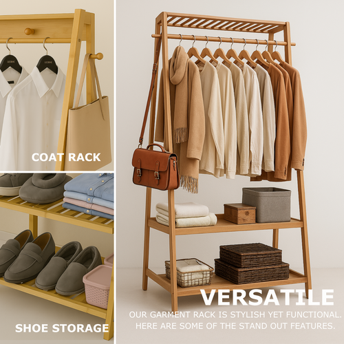 Wooden Clothes Rack