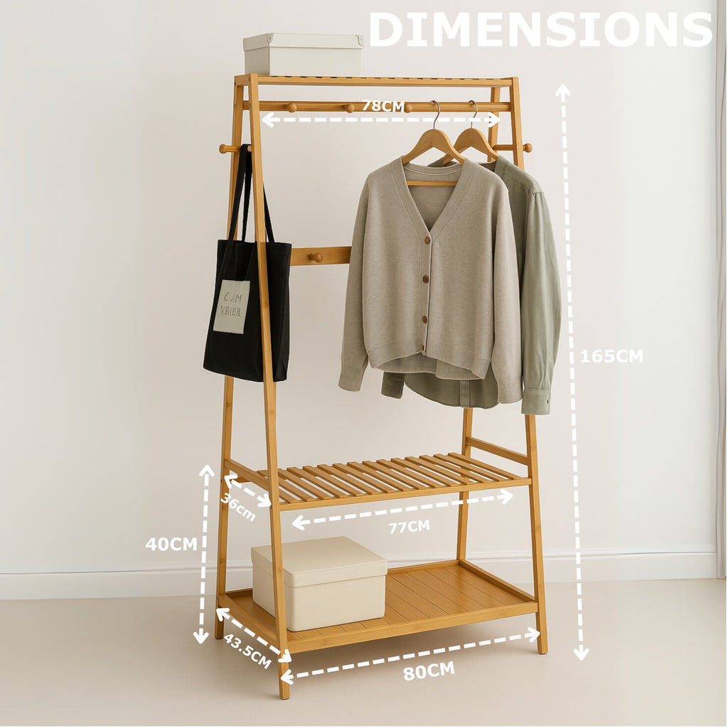 Wooden Clothes Rack