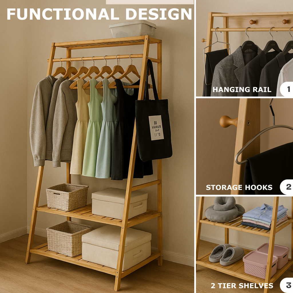 Wooden Clothes Rack