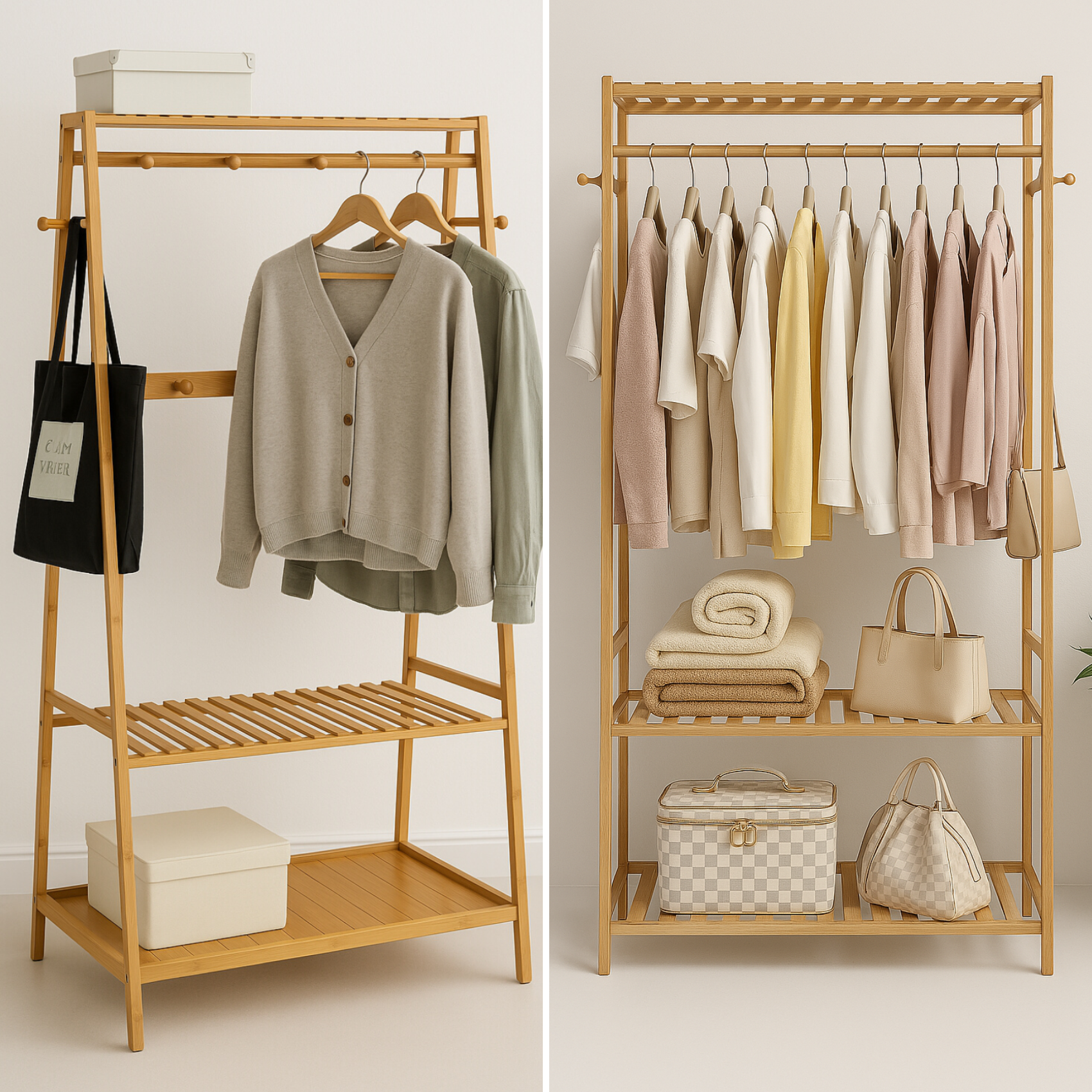 Wooden Clothes Rack